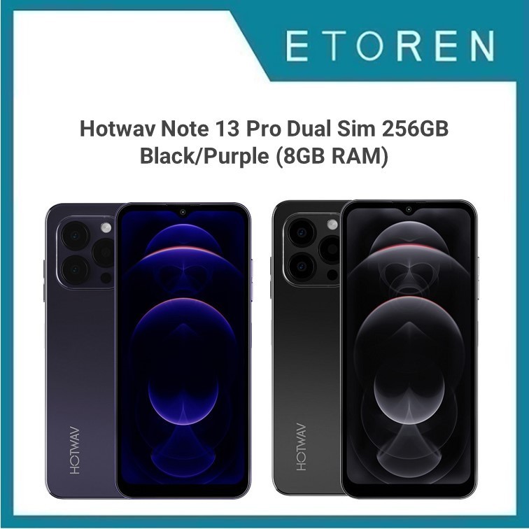 Hotwav Note 13 Pro Dual Sim 256GB Black/Purple (8GB RAM) | Shopee Singapore