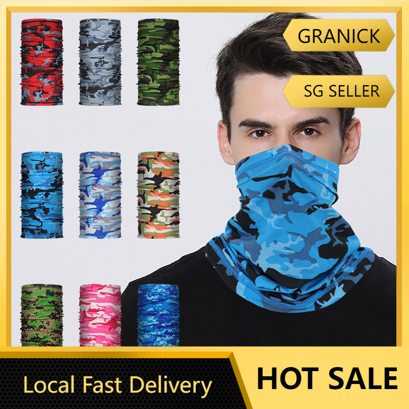 Ice Silk Breathable&UV Protection Fishing Riding Headband Solid Bandana ...