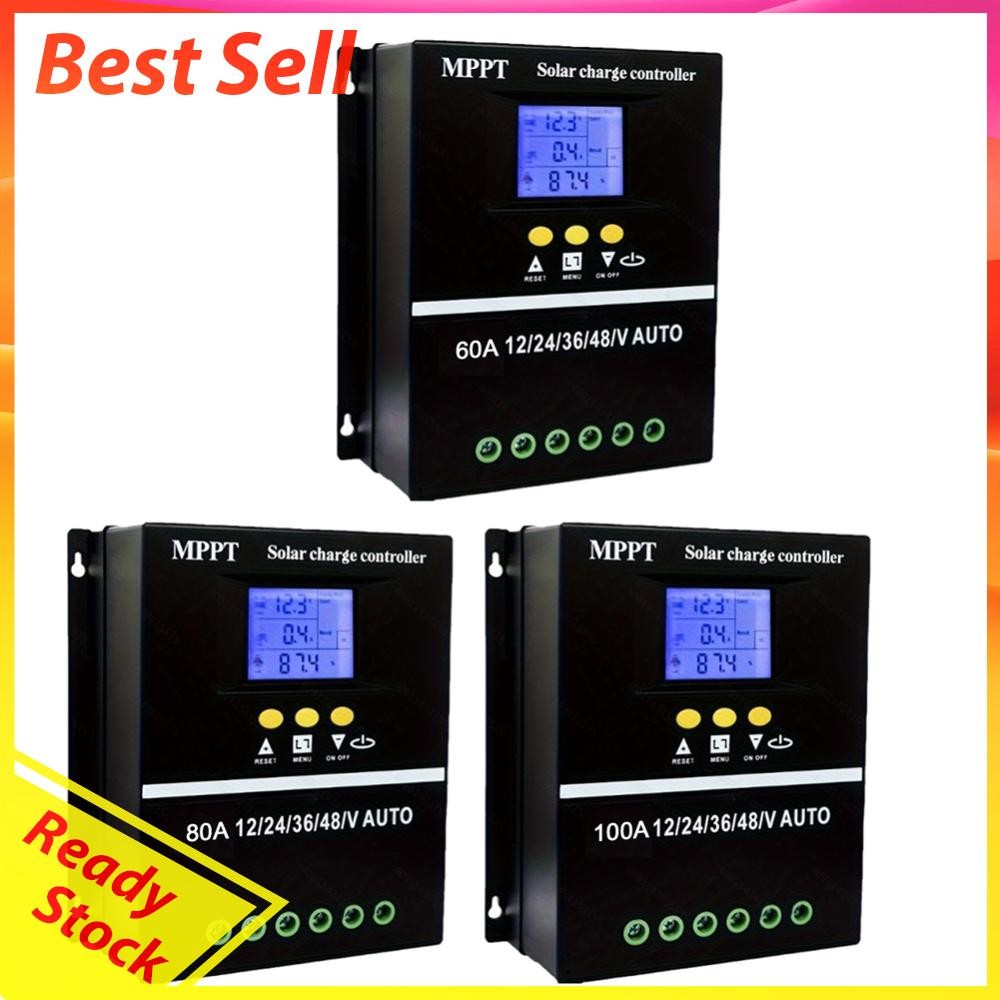 60A 80A 100A MPPT Solar Charge Controller 12V 24V 36V 48V Solar Panel