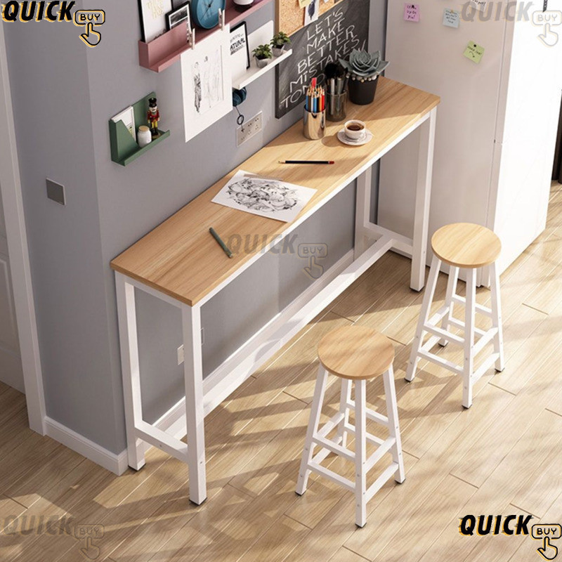 Bar Table Simple Table and Chair Against the Wall Bar Table Long Table ...