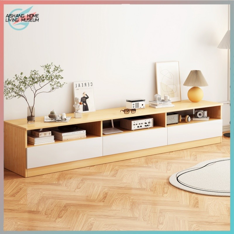TV Cabinet Simple Modern Small Apartment Living Room Home New Log Style ...