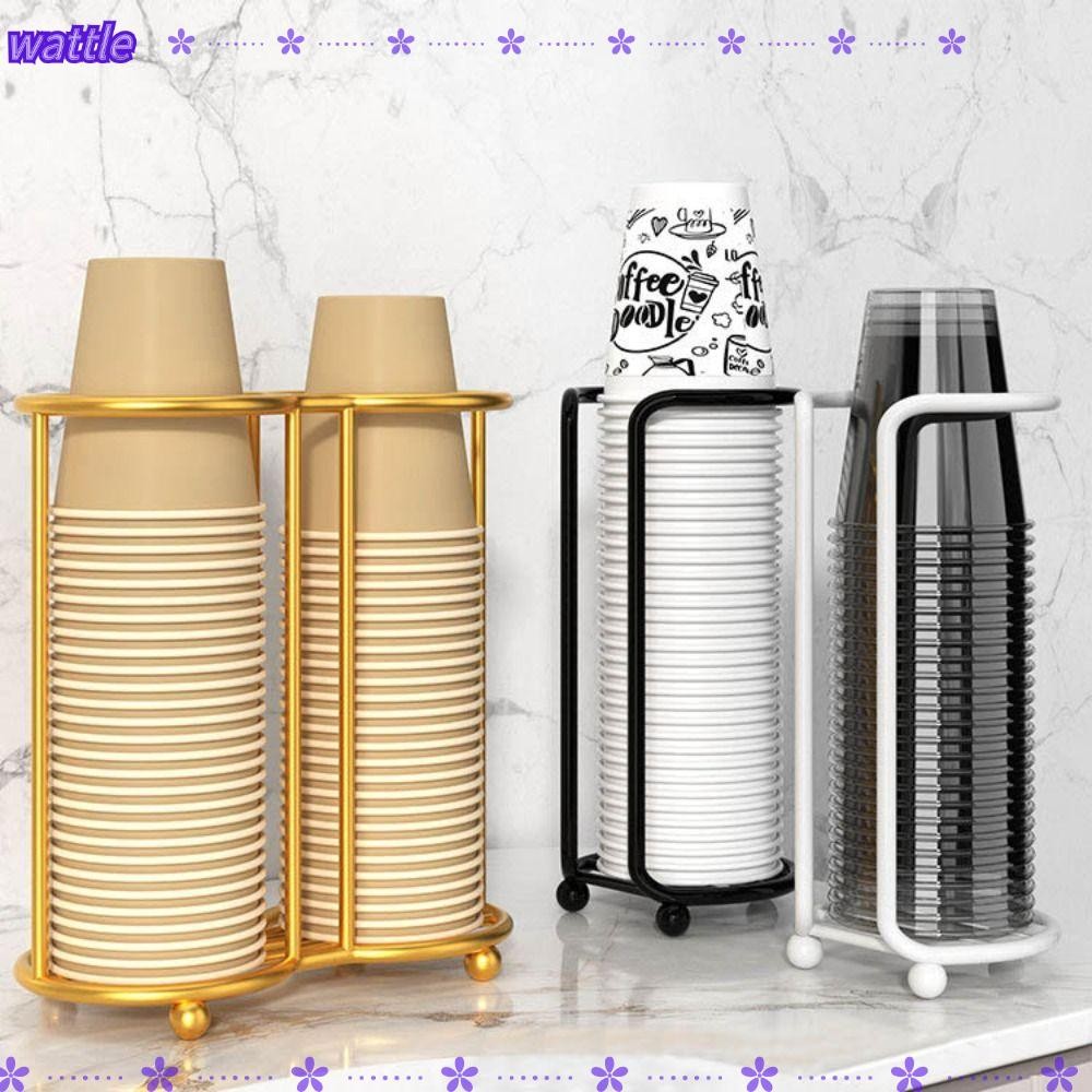 WATTLE Kitchen Paper Cup Holder, Metal Single Layer Cup Storage Shelf ...
