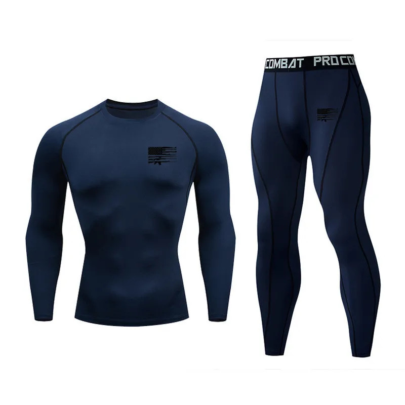 2025 Men's Compression Suit Running shirts+Pants Sets Running Jogging ...