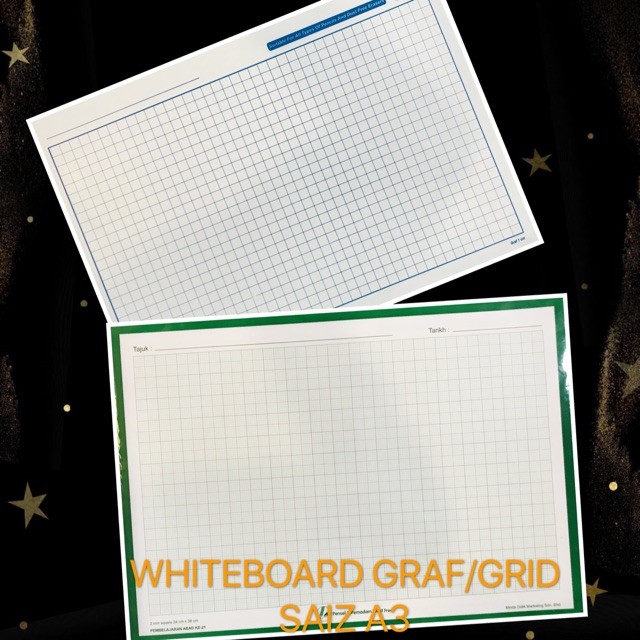 (SI) WHITEBOARD PETA GRAF | WHITEBOARD GRID A3 saiz GRAPH BOARD - I ...