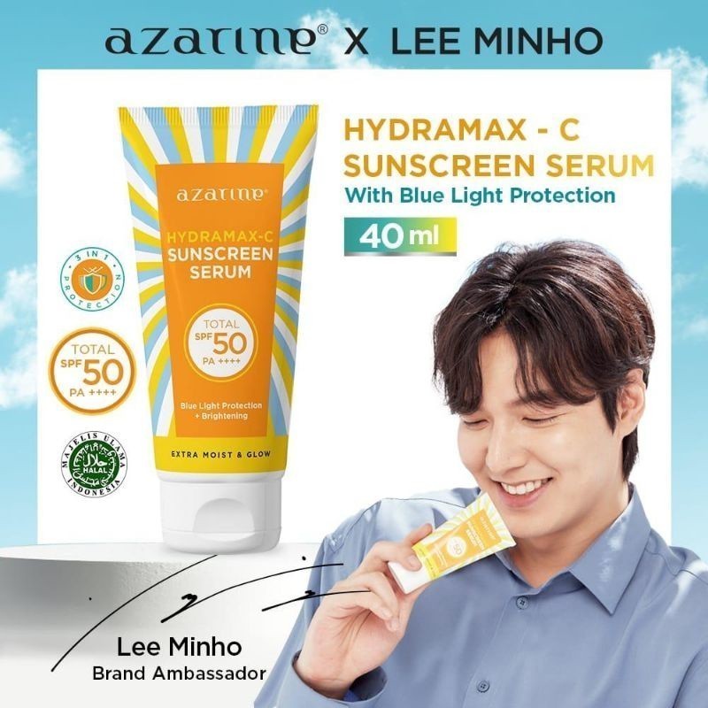 AZARINE Hydramax-C Sunscreen Serum 40ml / Merah Jingga Official - Gambar 2