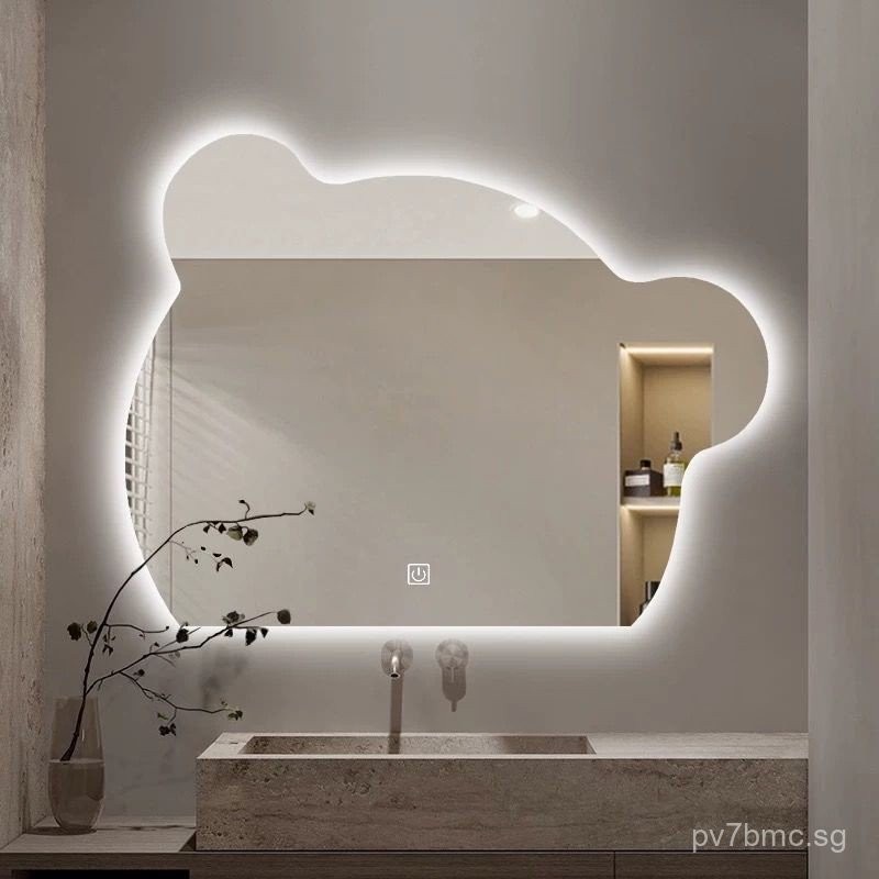 Bear Bathroom Mirror Toilet Mirror Special-Shaped Smart Bathroom Mirror ...
