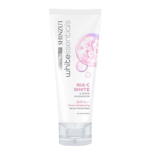 Shinzui WHITEssentials Double Brightening Facial Wash Snow Mushroom 20ml / Merah Jingga Official - Gambar 2