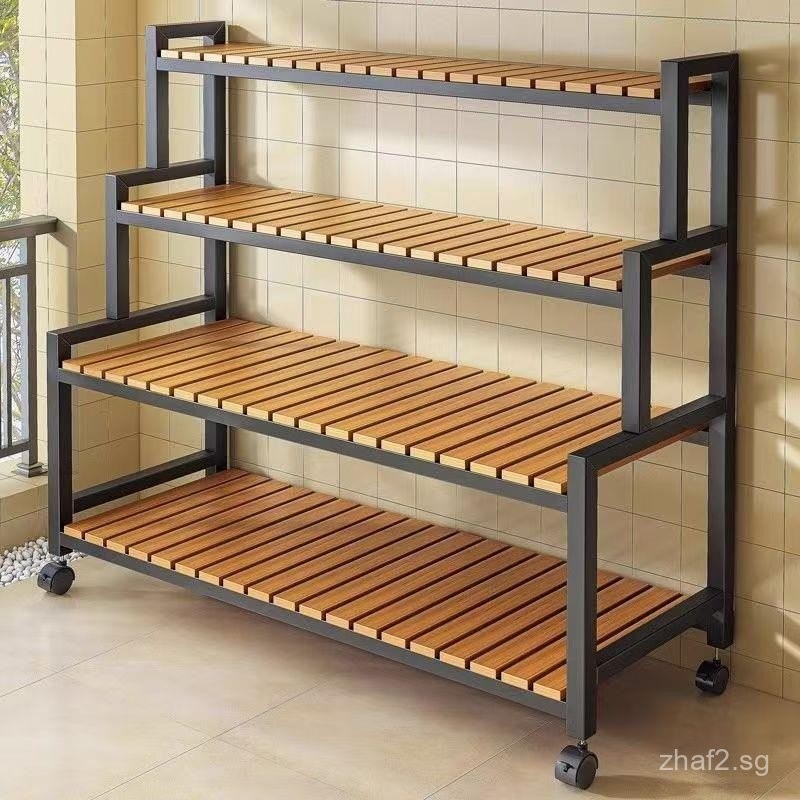 2025New Flower Stand with Wheels, Movable Storage Rack, Tiered Floor ...
