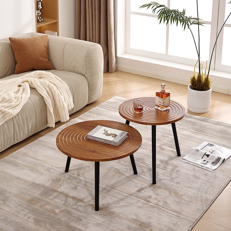 Vintage Living Room Coffee Table Small Table Simple Modern Round Small ...