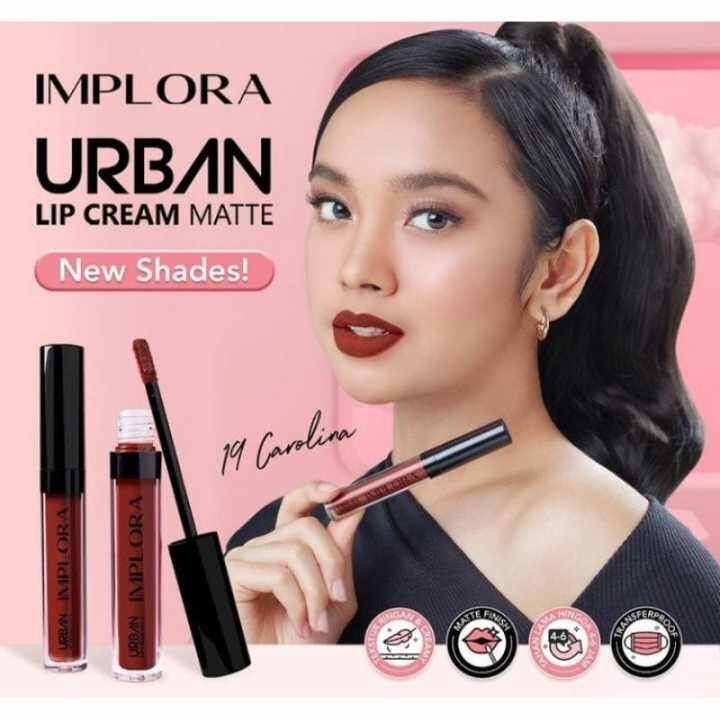 IMPLORA URBAN MATTE LIP CREAM / Merah Jingga Official - Gambar 2