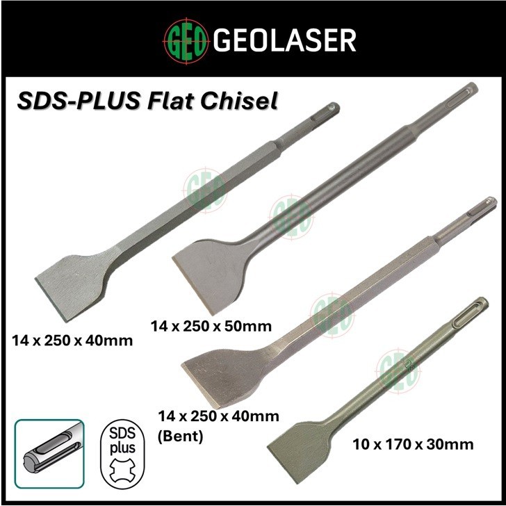 SDS Plus Tile Wall Flat Hacking Chipping Chisels For Universal SDS-Plus ...