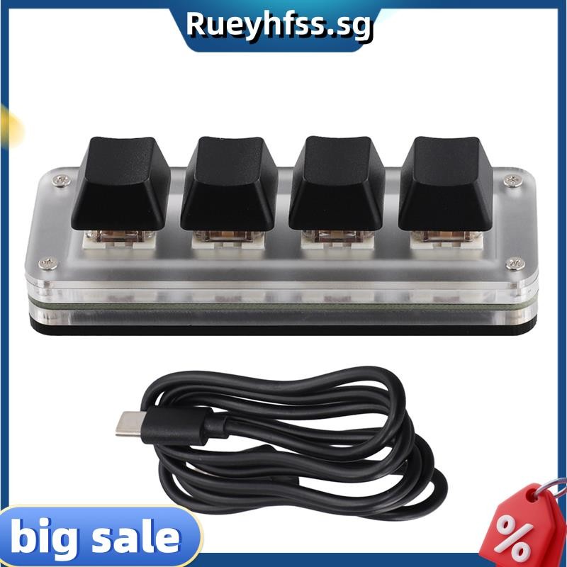 USB Programming Macro Custom Keyboard RGB 4 Keys Knob Gaming Mechanical ...