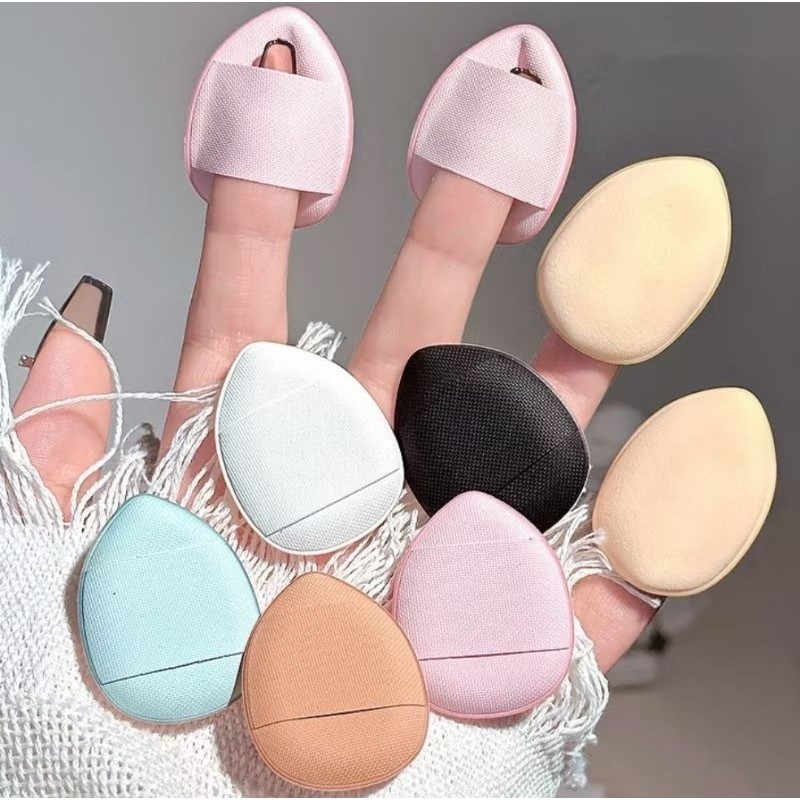 1PCS Spons Puff Finger Mini Satu Jari Under Eye Aksesoris Make Up Sponge Beauty Blender Applicator Spon Kecil A033 - Gambar 2