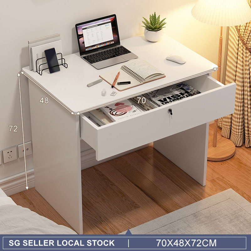 Study Table Wood Drawer Desk Simple Bedroom 48cm Computer Table ...