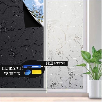 Privacy Glass Window Sticker Self Adhesive Vinyl Film for Home Light ...