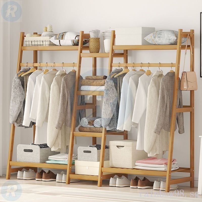 Coat Rack Floor Storage Rack Bedroom Simple Wardrobe Storage Rack ...