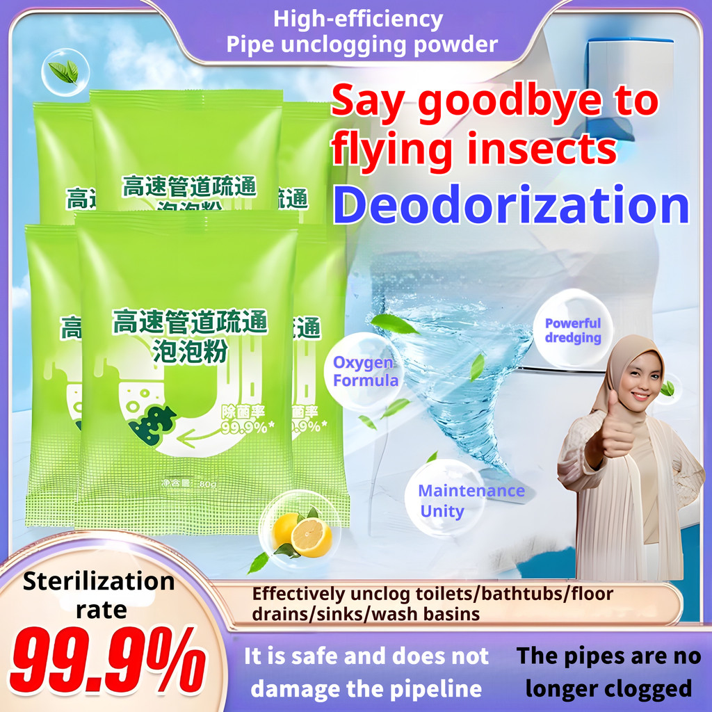 High-Speed Pipe Cleaning Bubble Powder Powerful Dissolver for Kitchen ...