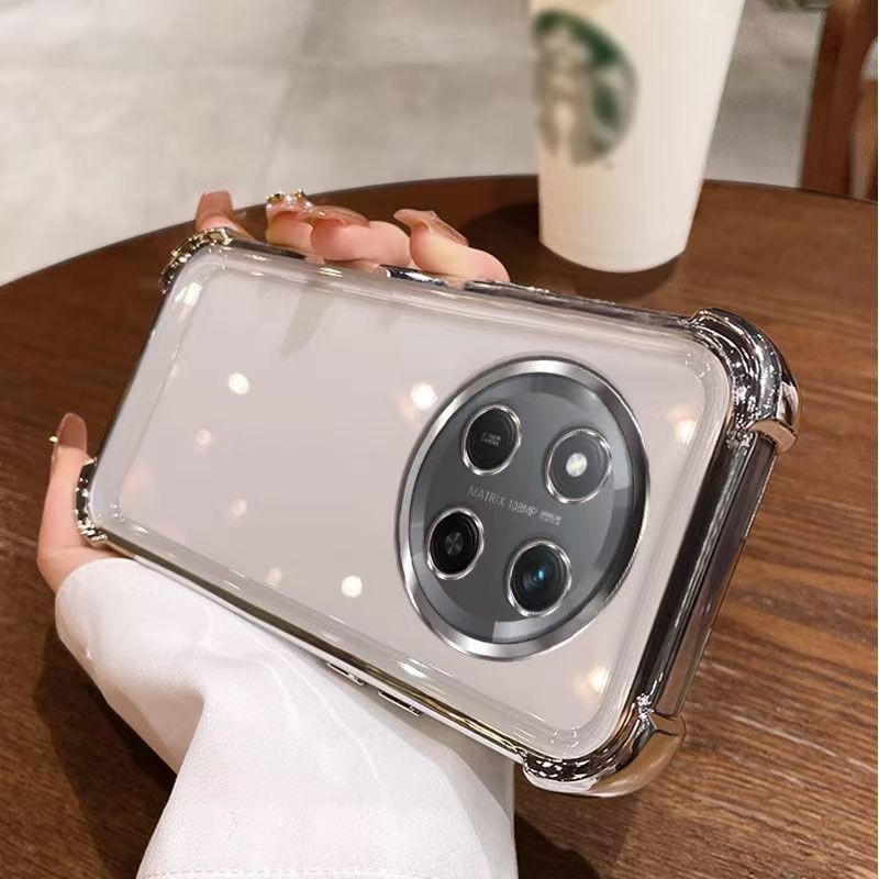 Electroplating Four Corner Transparent Back Cover Shell Suitable For ...