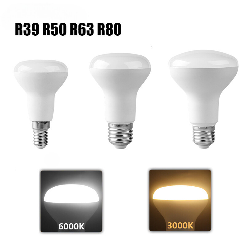 Led Bulb R50 R63 R80 3W 5W 7W 9W E14 E27 Base Cold Warm Light bulbs ...