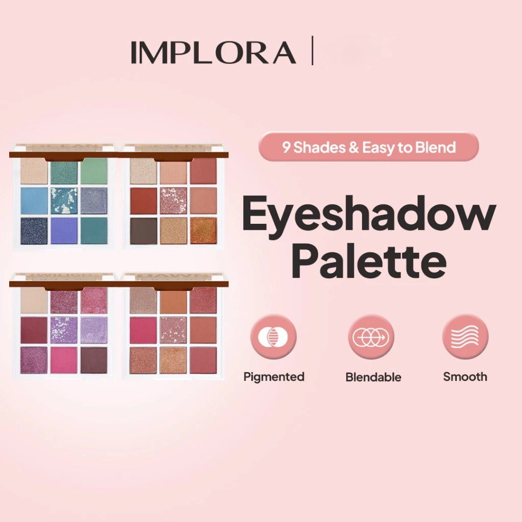 IMPLORA Eyeshadow Palette / Dawn / Desert / Ocean / Twilight / Merah Jingga Official - Gambar 3