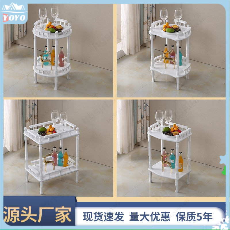 Round small coffee table chess room small table solid wood phone rack ...