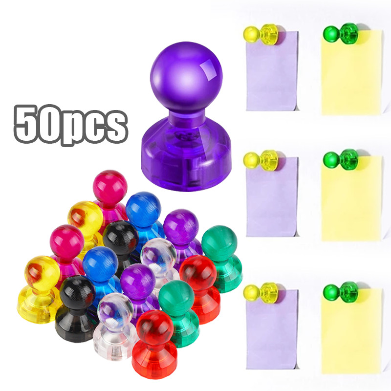 50pcs Whiteboard Magnetic Pins Magnetic Refrigerator Whiteboard Pins ...