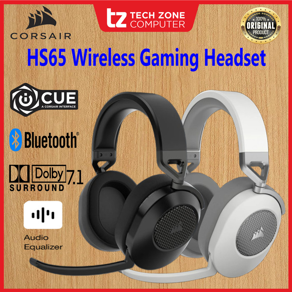 Corsair HS65 WIRELESS Gaming Headset (Carbon/White) | Shopee Singapore