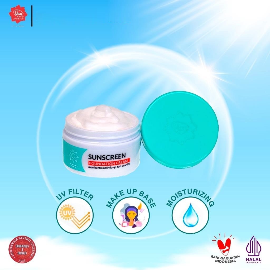 VIVA Sunscreen Foundation UV FILTER 22gr / Merah Jingga Official - Gambar 2