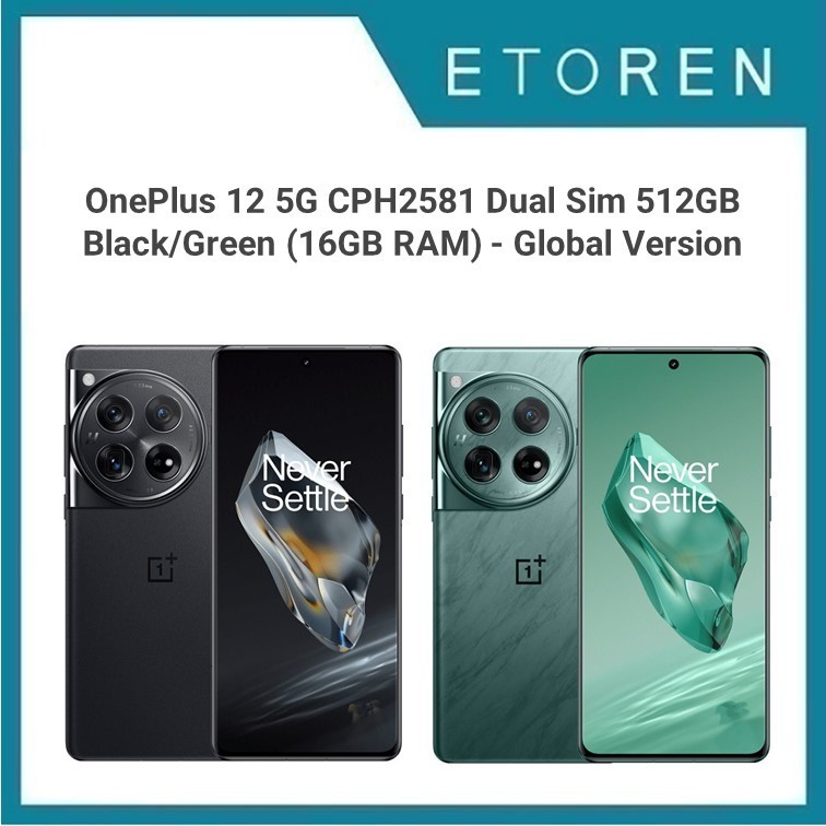 OnePlus 12 5G CPH2581 Dual Sim 512GB Black/Green (16GB RAM) - Global ...