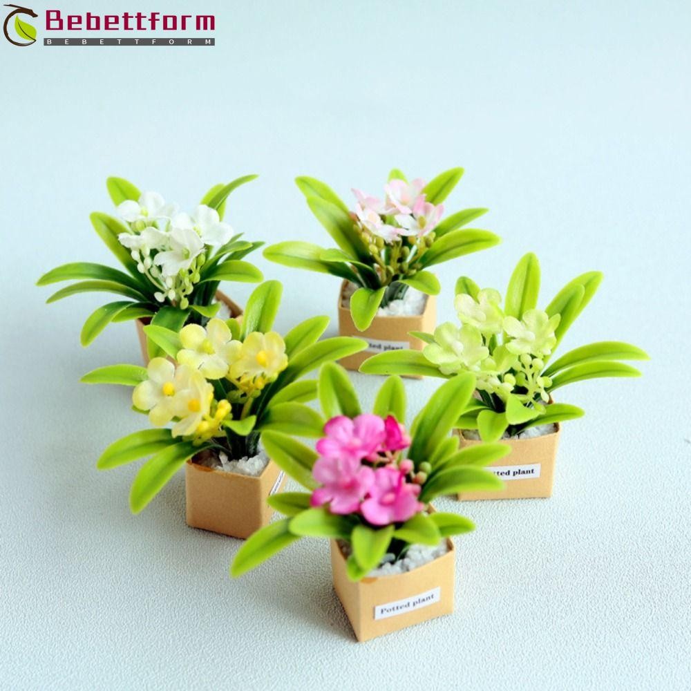 Lot De 8 Mini-plantes En Résine Pour Maison De Poupée – 2 à 5 Cm, Fleurs, Succulentes, Herbes, Décoration Jardin Miniature