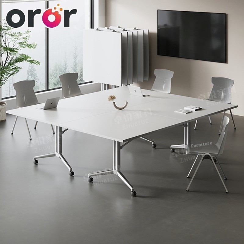 OROR Conference Table Movable And Foldable Office Desk Simple And ...