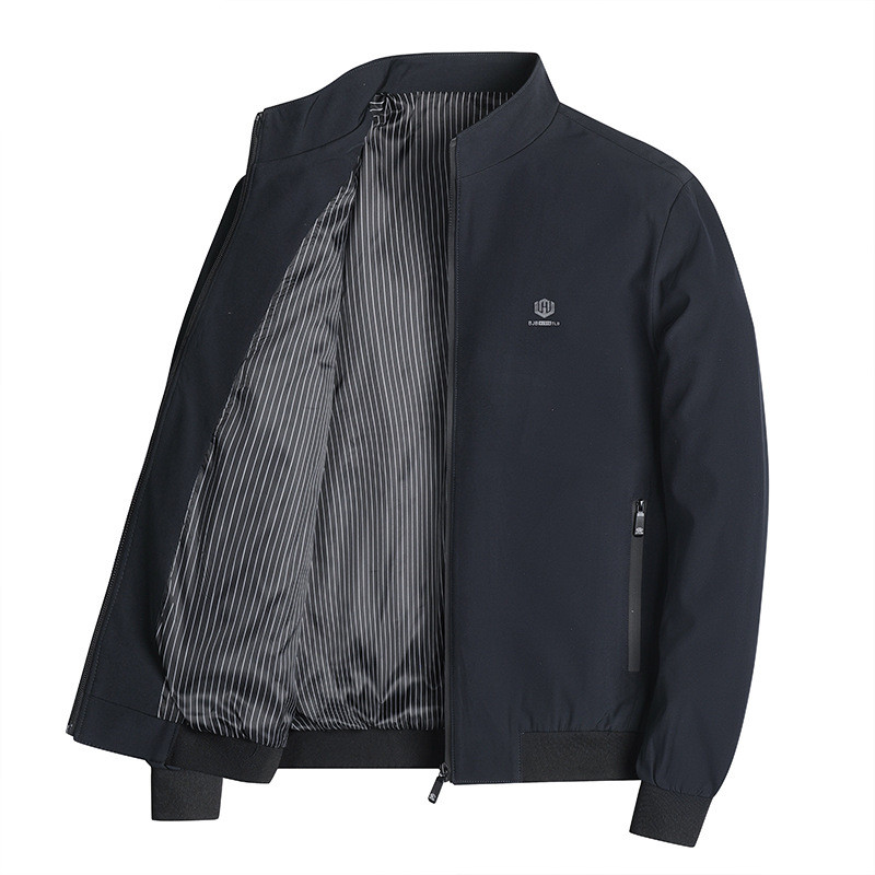 Business Style Men's Stand-up Collar Jacket Spring and Autumn ...