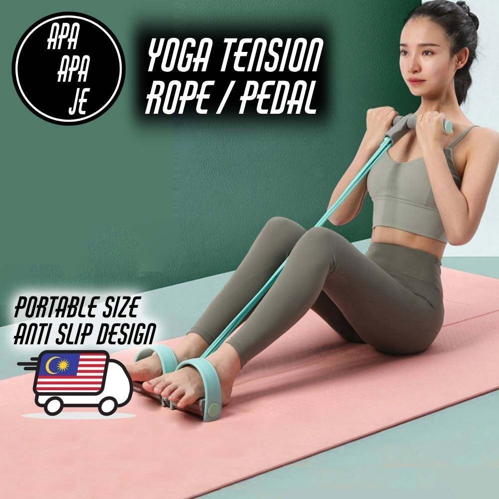 Yoga Pedal Tension Rope Sit Up Pull Rope Exercise Trimmer Sport Weight Loss Workout Equipment