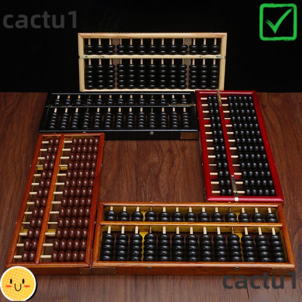 DIEMON Wooden Abacus, Square Multicolor Calculation Bead, Montessori 13 ...