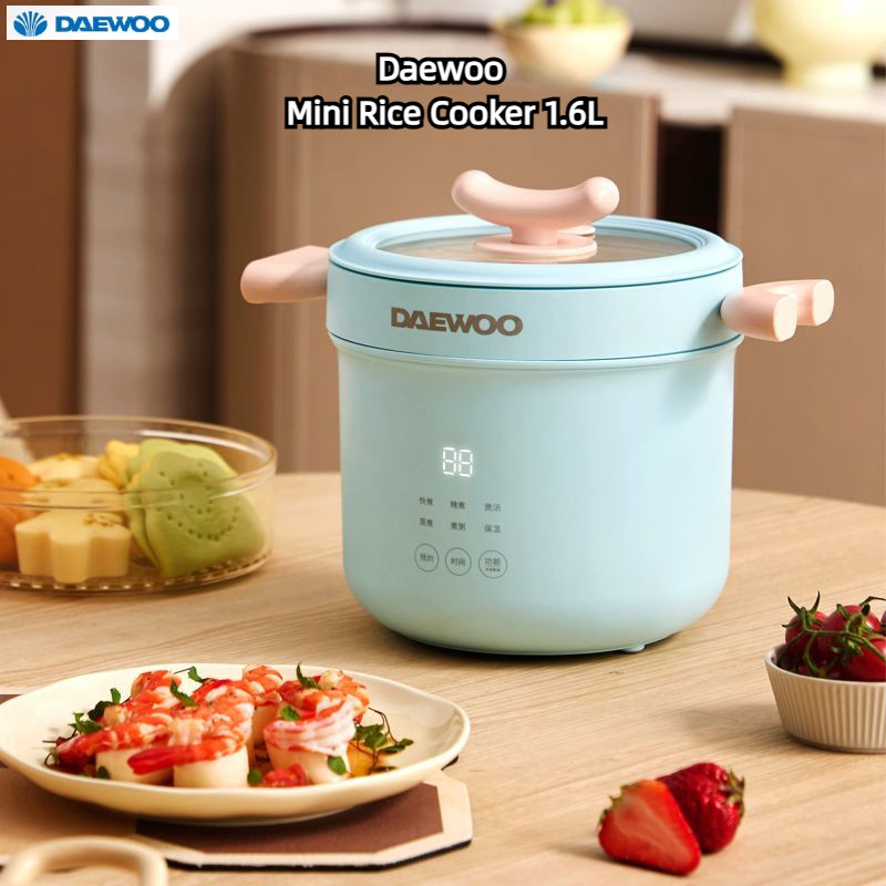Daewoo Mini Ceramic Glaze Rice Cooker 1.6L Ceramic Glaze Liner Electric ...