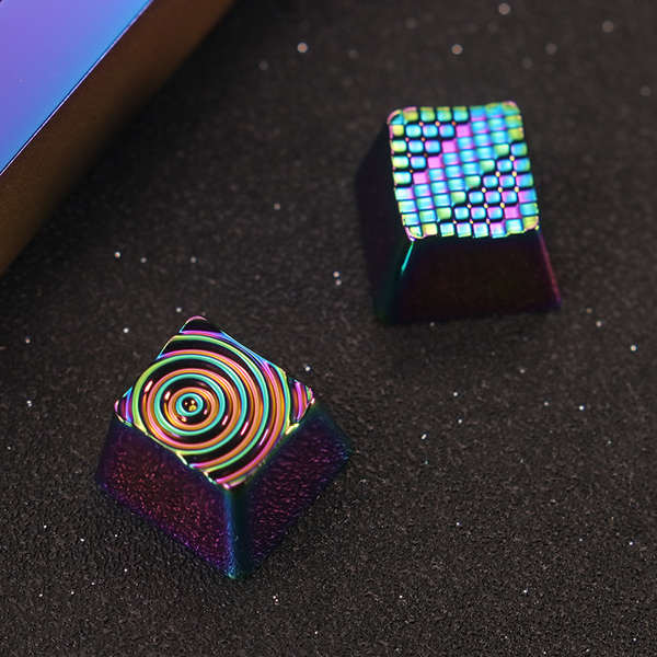 keycaps Keystone matrix teardrop pattern art peripherals fantasy silver ...
