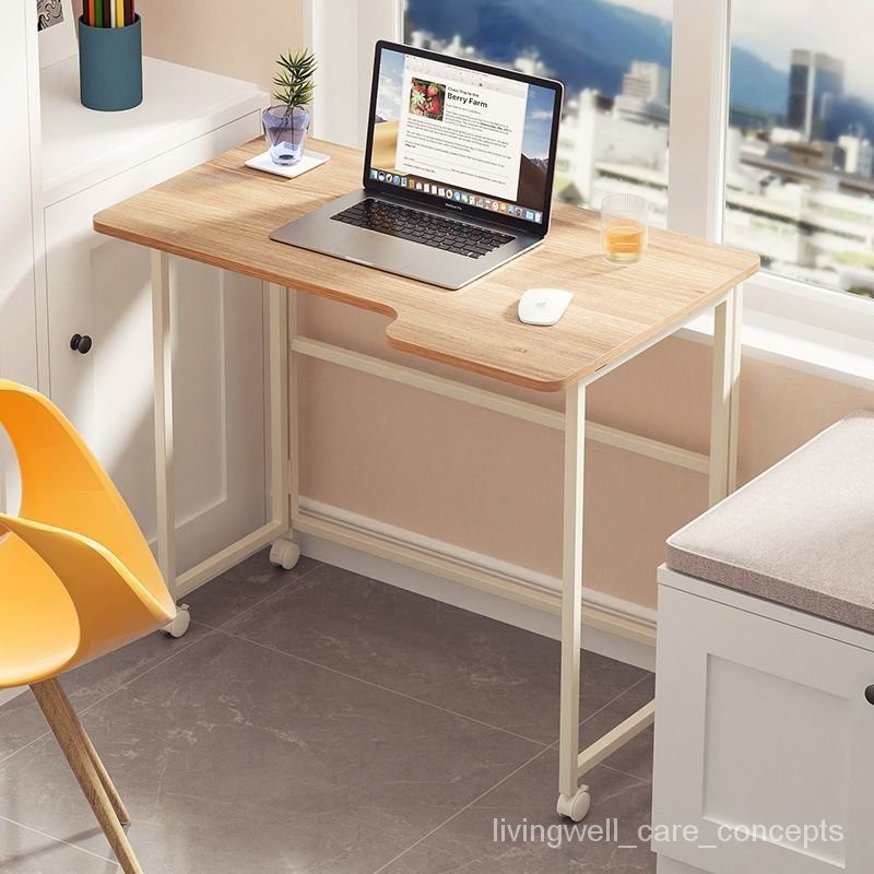 Folding Table Mobile Computer Desk Small Apartment Home Desk Bedroom ...