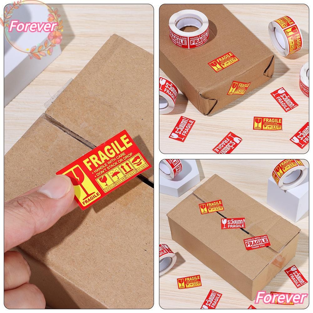FOREVER 250Pcs/roll Fragile Warning Sticker Durable Packaging Mark Care ...