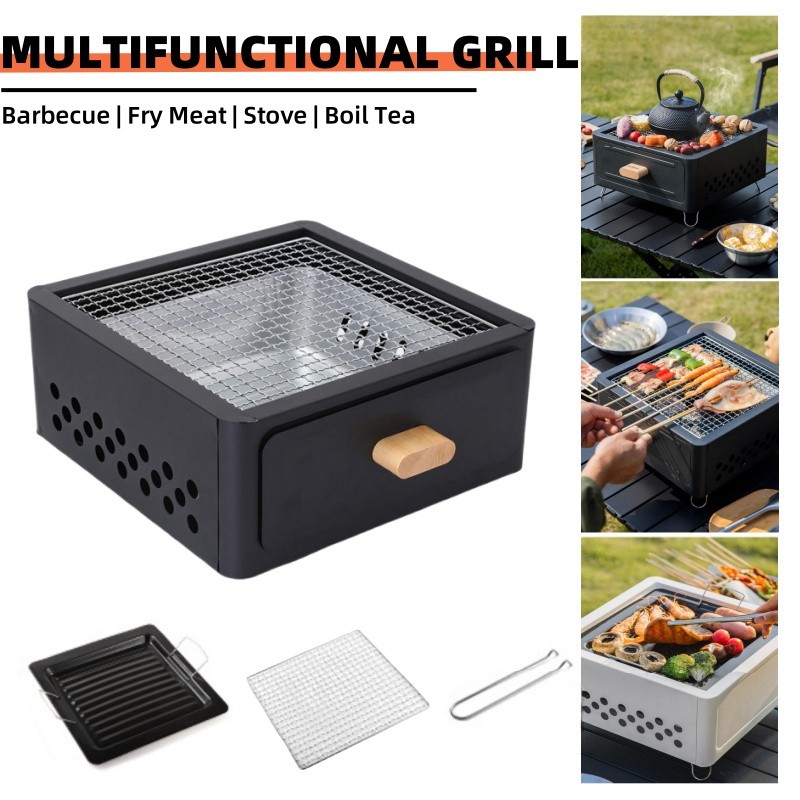 Square Shaped Stove Cooking Tea Camping And Patio Grill Outdoor ...