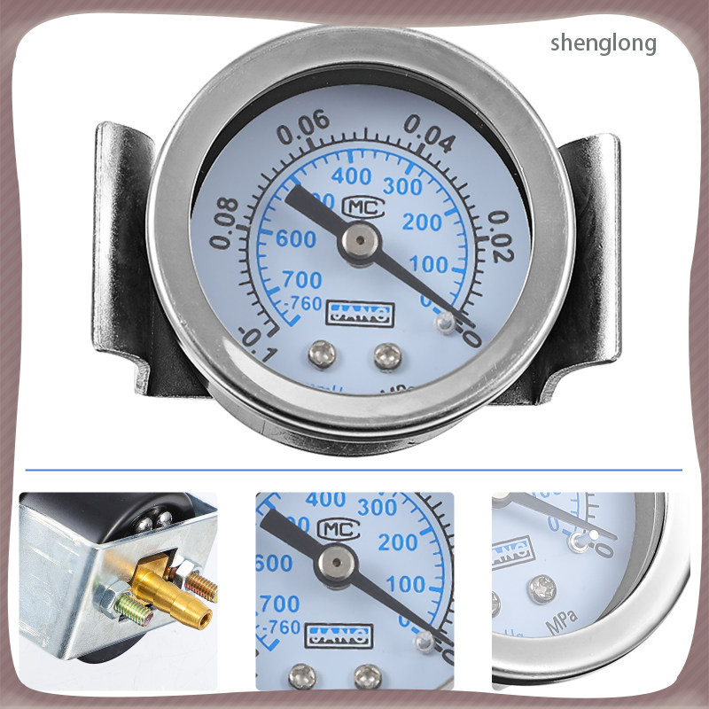 Air Pressure Gauge Gas Number Measuring Kit Bracket Manometer Dual ...