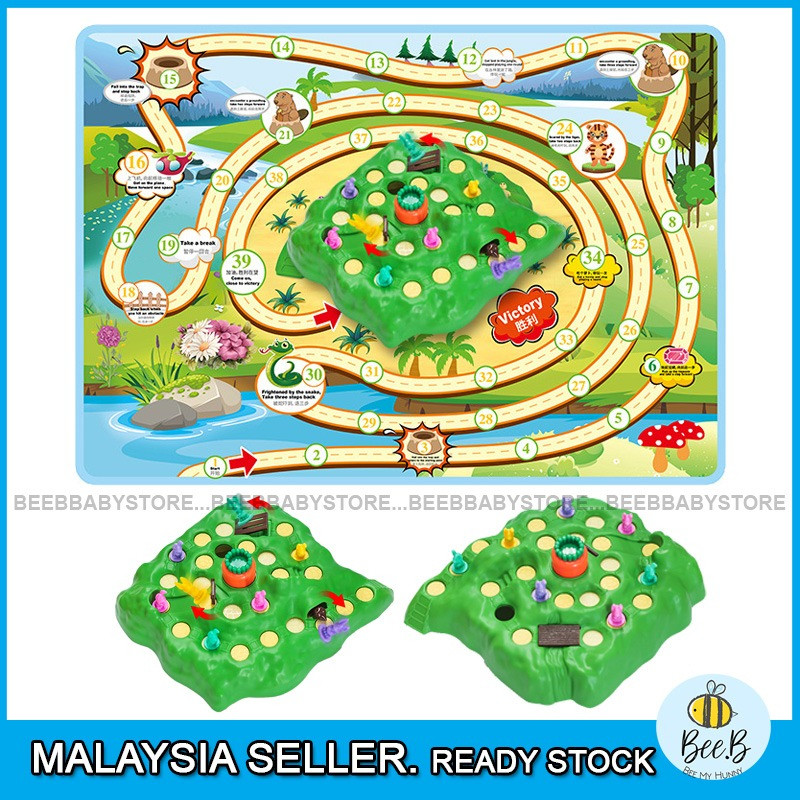 Funny Rabbit Cross Country Puzzle Board Game Kids Bunny Trap Toys Early ...