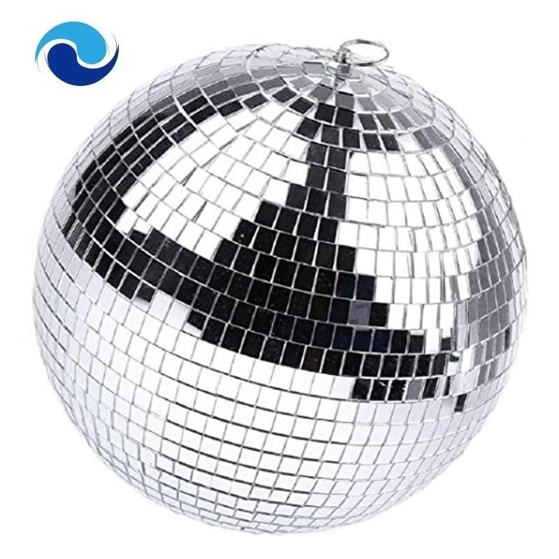 Silver Mirror Disco Ball Mirror Disco Hanging Ball with Hanging Ring ...