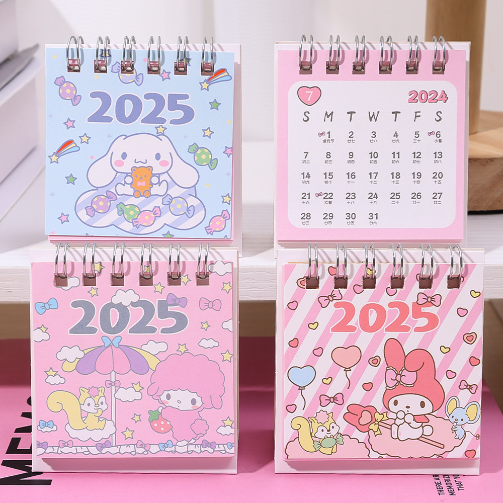 2025 Mini Cartoon Sanrio Desk Calendar Student Desktop Decoration
