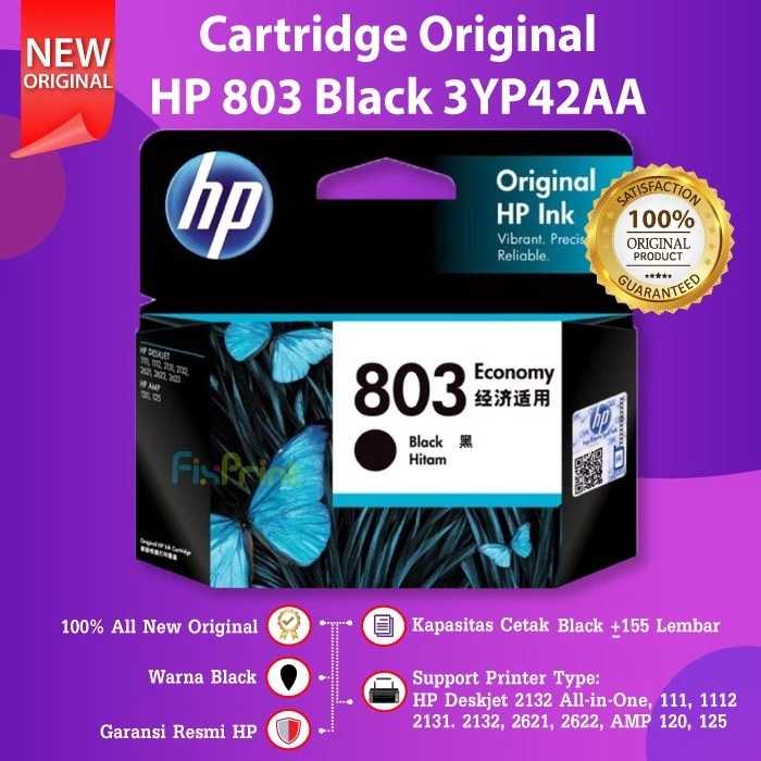 FixPrint HP 803 Color Economy 3YP42AA Cartridge Tinta Printer 1112 2132 2621 2622 - Gambar 2