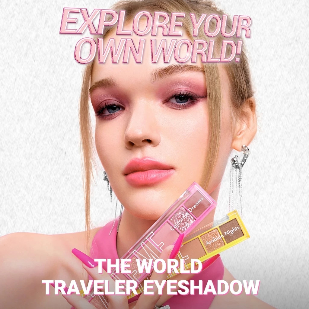 Dazzle Me The World Traveler Eyeshadow Palette / Merah Jingga Official - Gambar 4