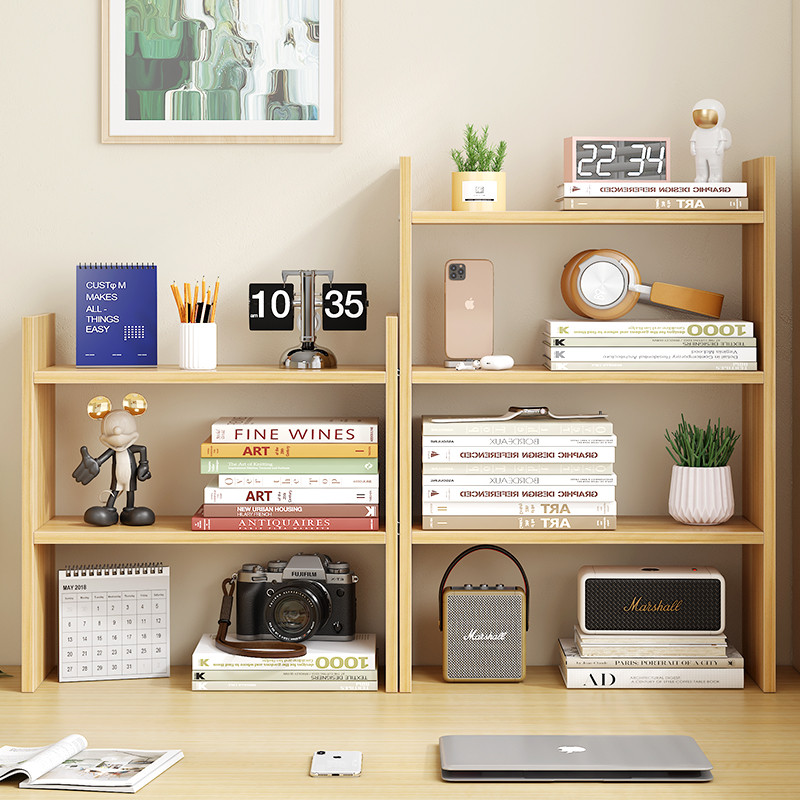 [48H Shipping] Desktop Organizer Bedroom Office Small Bookshelf Desktop ...