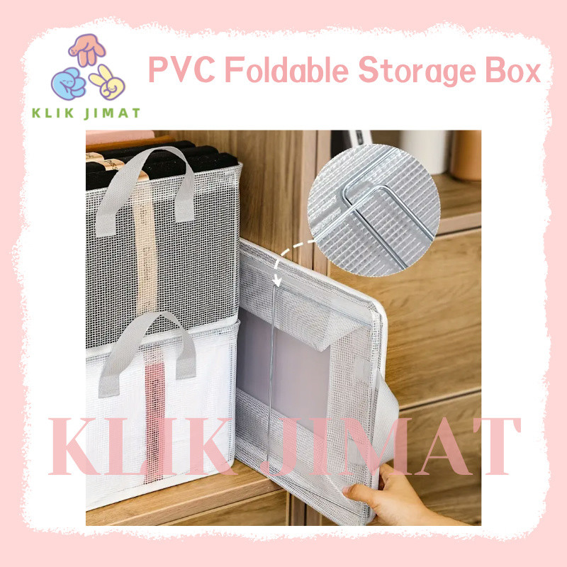 PVC Foldable Storage Box Waterproof Wardrobe Organizer Box Clothes ...