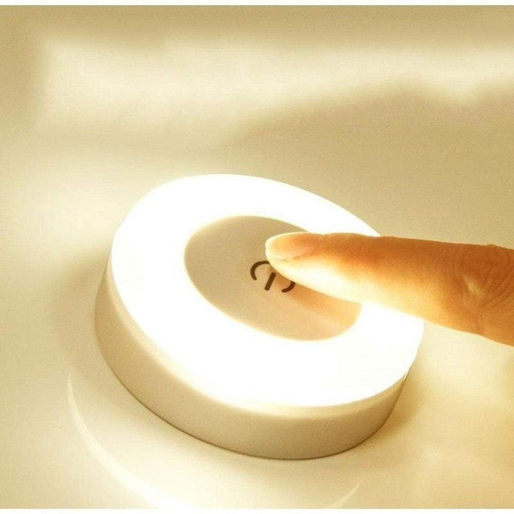 Warm White Yellow Light Wireless Bedside Lamp / LED Touch Sensor Night ...