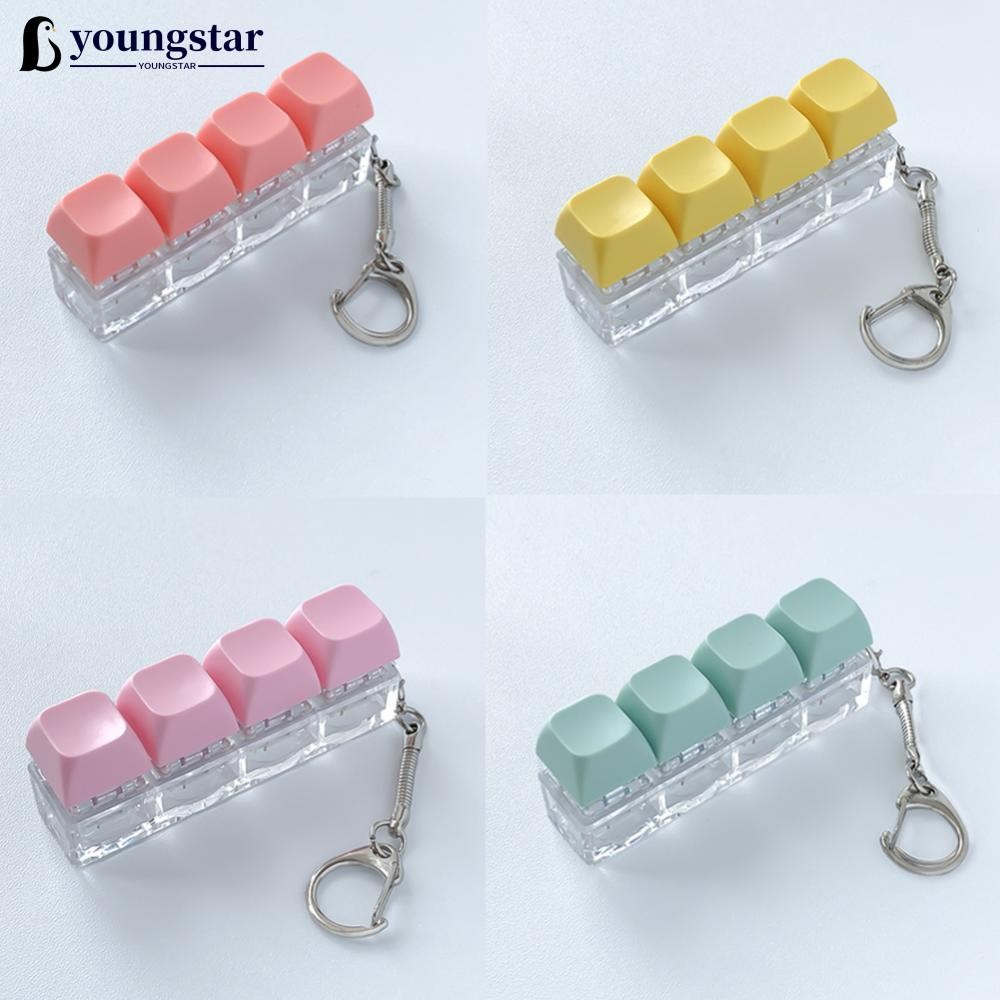 YOUNGSTAR Button Keycap Fidget Keychain Pressable Keyboard Button ...