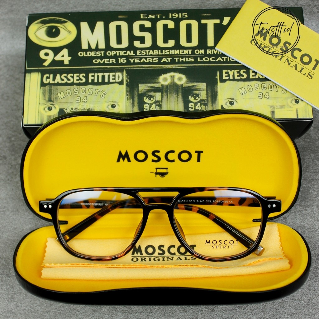 Moscot Bjorn Custom Eyeglass Frames with Minus Cylinder Lenses and ...